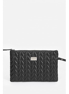 Marie Claire Siyah Kadın Kapitone Clutch ve Portföy Çantası Gladis MC222106308 - SİYAH