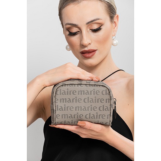 Marie Claire Bordo Kadın Kozmetik ve Makyaj Çantası Lottie MC222111282 - VİZON