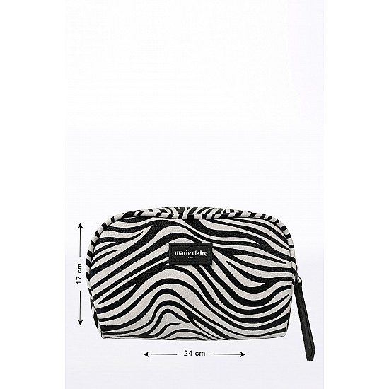 Marie Claire Leopar Kadın Kozmetik ve Makyaj Çantası Blanche MC222111420 - Zebra