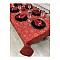Sıvı Geçirmez Dertsiz Masa Örtüsü Yılbaşı Kırmızı Renk 25 Parça Set - KIRMIZI