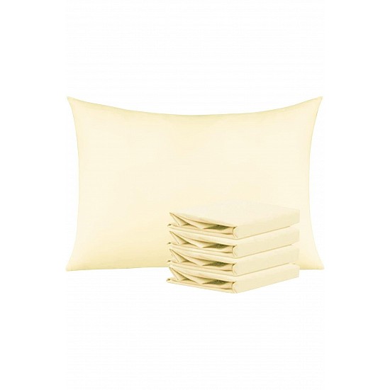%100 Pamuklu 50x70 Yastık Kılıfı Pillow Case 3lü Paket - KREM