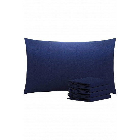 %100 Pamuklu 50x70 Yastık Kılıfı Pillow Case 3lü Paket - LACİVERT