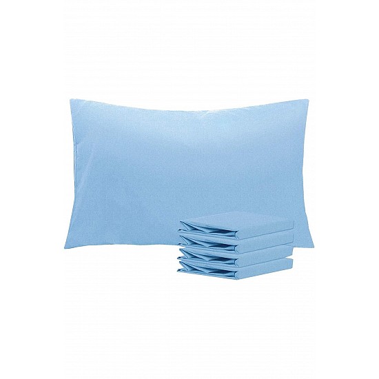 %100 Pamuklu 50x70 Yastık Kılıfı Pillow Case 3lü Paket - MAVİ