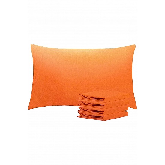 %100 Pamuklu 50x70 Yastık Kılıfı Pillow Case 3lü Paket - Turuncu