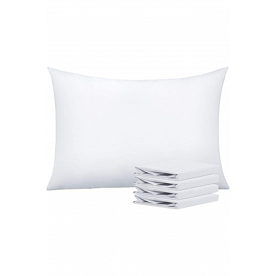 %100 Pamuklu 50x70 Yastık Kılıfı Pillow Case 4lü Paket - BEYAZ