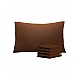 %100 Pamuklu 50x70 Yastık Kılıfı Pillow Case 4lü Paket - KAHVERENGİ