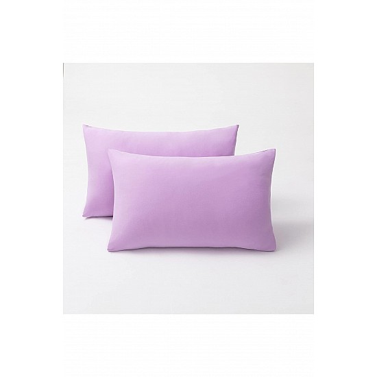%100 Pamuklu 50x70 Yastık Kılıfı Pillow Case 4lü Paket - LİLA