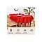 Sıvıya Dayanıklı Dertsiz Oval Masa Örtüsü Kırmızı 160 x 300 - KIRMIZI