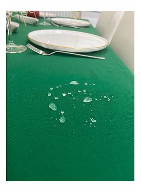 Sıvı Geçirmez Dertsiz Masa Örtüsü Koyu Yeşil 25 Parça - Koyu Yeşil