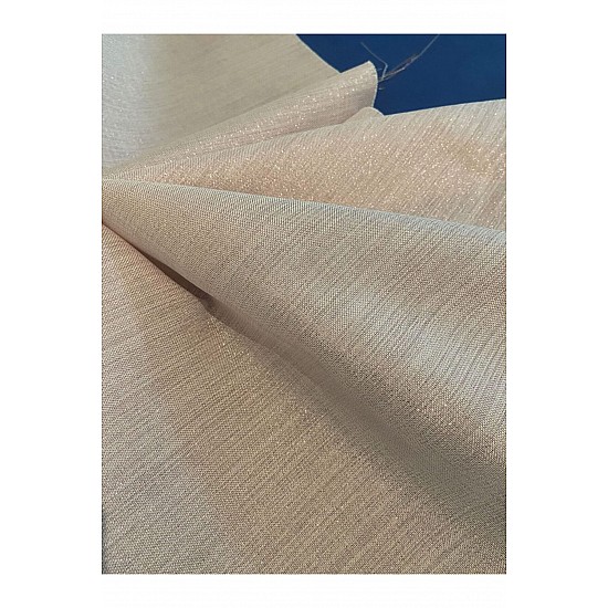 Linen Füme Renk Üçgen Runner 45x150 - PUDRA PEMBE