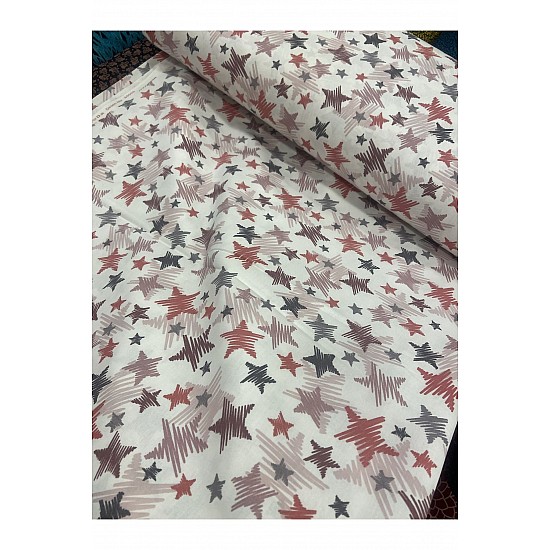 Yıldız Çarşaf,Nevresim,Yastık Kılıfı İçin %100 Pamuklu Poplin Kumaş 100CM X 240CM - TARÇIN