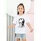 Unisex Çocuk Pamuklu Beyaz Renk Okul Müsamere Gösteri Atatürk Baskılı T-shirt - BEYAZ