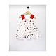 Kız Bebek Keten Fırfır Askılı Çilek Model Elbise Ve Sahte Çilek Modelli Çanta Takımı - Beyaz , Kırmızı
