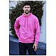 Erkek Pembe Renk 2 iplik İnce Mevsimlik Kapüşonlu Sweatshirt - PEMBE