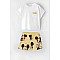 Unisex Bebek & Çocuk Mickey Mouse Baskılı Pamuklu Bisiklet Yaka Beyaz T-shirt ve Şort Alt Üst Takım - BEYAZ