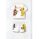Unisex Çocuk Aslan Lion King Baskılı Pamuklu Bisiklet Yaka Beyaz T-shirt ve Şort Alt Üst Takım - BEYAZ