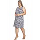 Kadın Modal Kısa Kollu Büyük Beden Gecelik Tunik Elbise - Karışık