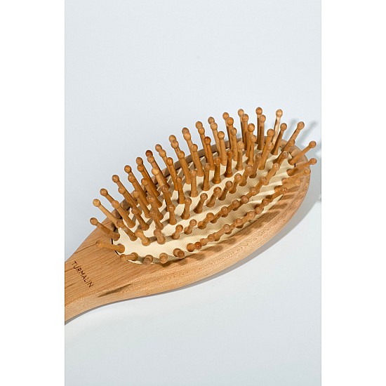 Ahşap Saç Fırçası Bambu Dişli Çanta Boyu Tarak 21 Cm - Ahşap
