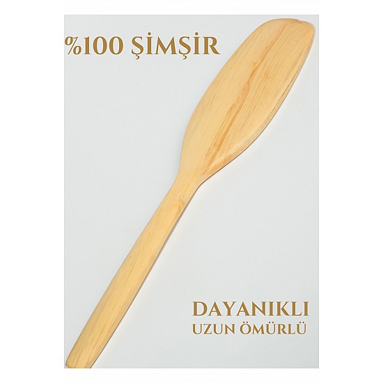 Şimşir Spatula Ahşap Sağlam Dayanıklı - Şimşir