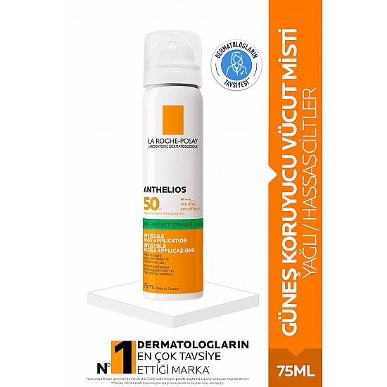 Anthelios Spf50 Yağlı Ciltler Için Yüksek Korumalı Güneş Kremi Sprey 75ml - Tek Ebat