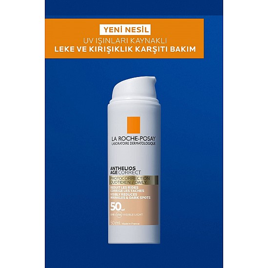 Anthelios Age Correct Spf50+ Leke ve Kırışıklık Karşıtı Renkli Yüz Güneş Kremi 50 ml - Tek Ebat