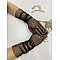 Monica black tulle gloves with stones - BLACK