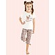 Donella Ceylan Baskılı Kız Çocuk Yazlık Pijama Takımı - 10117 - BEYAZ