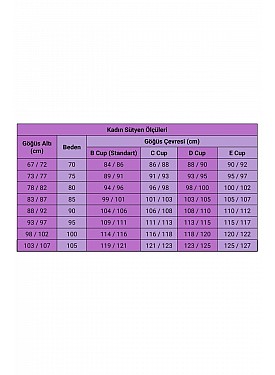 Dantelli Destekli Mor Sütyen - 122 - MOR