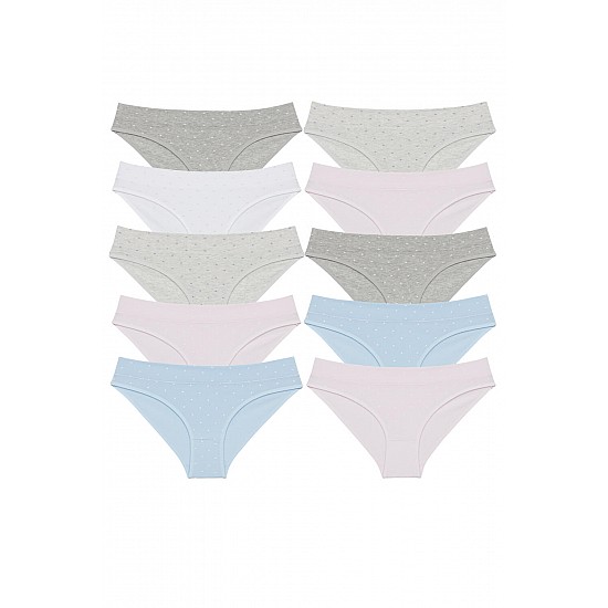 Donella 10-Piece Colorful Heart Women's Panties - 181314 - Colorful
