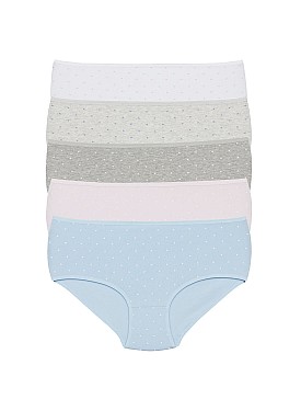 Donella 5-Piece Colorful Heart Women's Plus Size Panties - 251314 - Colorful