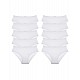 Donella 10-Piece Basic Girl's Panties White - 4196 - WHITE