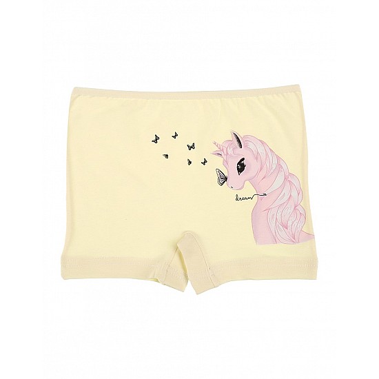 Donella 5'li Renkli Pony Baskılı Kız Çocuk Şort - 4271UM - Renkli