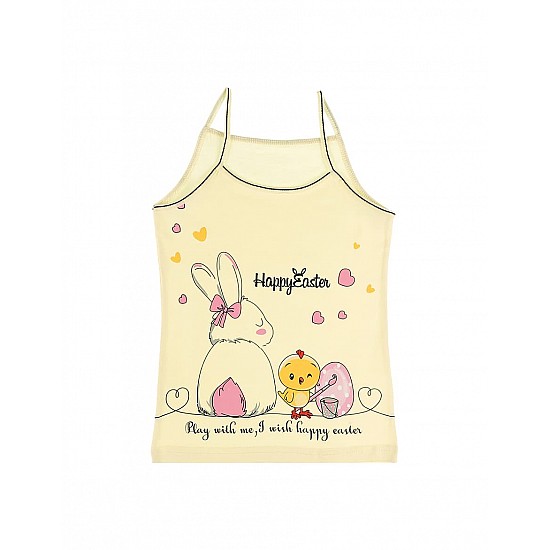Donella 5'li Happy Easter Baskılı Kız Çocuk Atlet - 435062 - Renkli