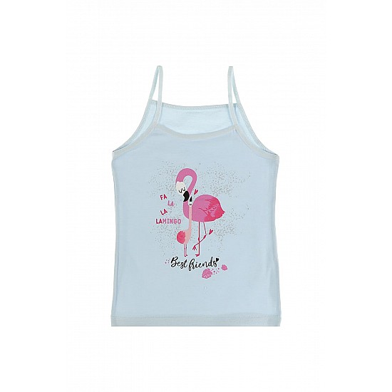 Donella 5'li Renkli Flamingo Baskılı Kız Çocuk Atlet - 435063 - Renkli