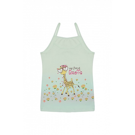 Donella 5'li Renkli Zürafa Baskılı Kız Çocuk Atlet - 435100 - Renkli