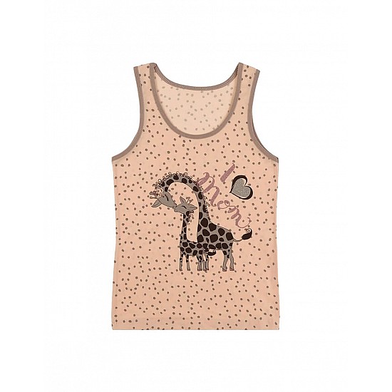 Donella 5'li Renkli Zürafa Baskılı Kız Çocuk Atlet - 491166B - Renkli