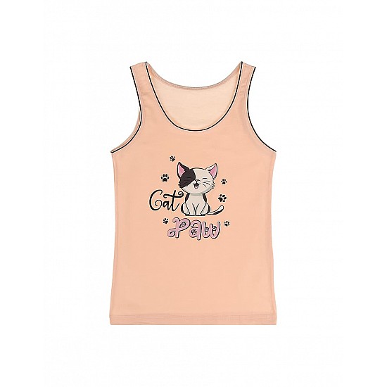 Donella 5'li Renkli Kedi Baskılı Kız Çocuk Atlet - 495035 - Renkli