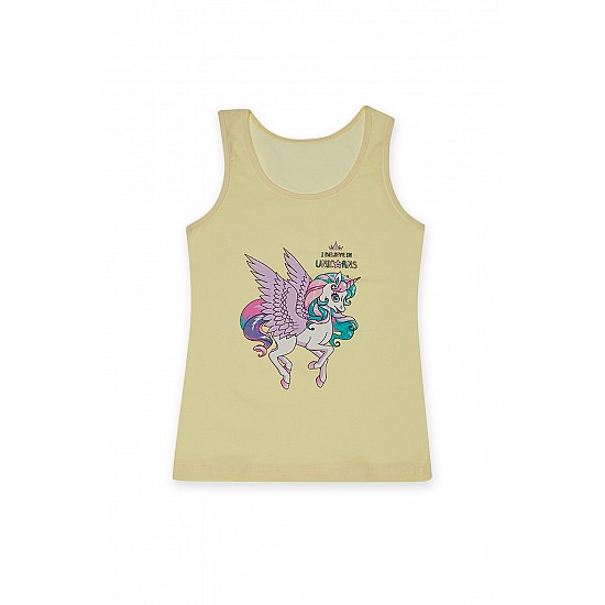 Donella 5'li Renkli Unicorn Baskılı Kız Çocuk Atlet - 495075 - Renkli