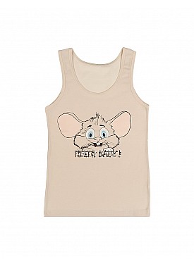 Donella 5'li Renkli Mouse Baskılı Kız Çocuk Atlet - 4971HB - Renkli