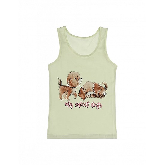 Donella 5'li Renkli Köpekler Baskılı Kız Çocuk Atlet - 4971NP - Renkli