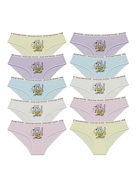 Donella 10-Piece Colorful Printed Young Girl Panties - 515097 - Colorful