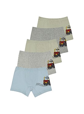 Donella 5-Piece Colorful Train Printed Boys' Boxers - 757010 - Colorful