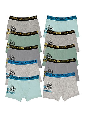 Donella 10'lu Renkli Futbol Baskılı Erkek Çocuk Boxer - 807013 - Renkli