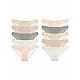 Donella 10-Piece Women's Panties with Colorful Lace Edges - 21104001 - Colorful
